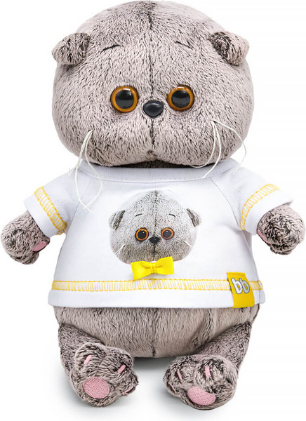 Изображение товара Мягкая игрушка Budi Basa Кот Басик Baby в футболке с автопортретом / 10852062