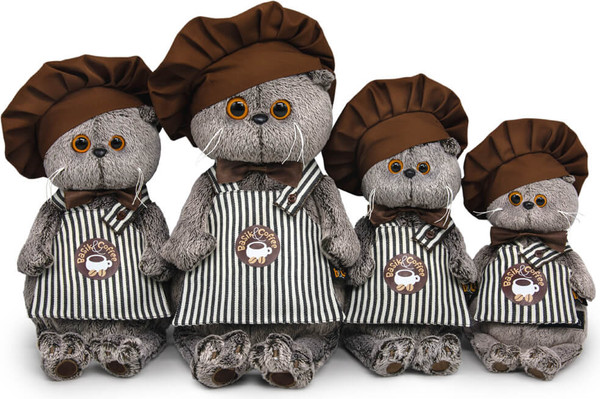 Изображение товара Мягкая игрушка Budi Basa Кот Басик-бариста / 2475915