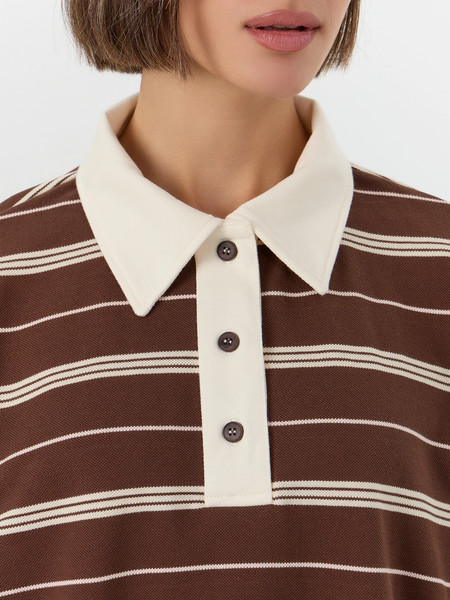 Изображение товара Джемпер Mark Formelle 122877 (р.164/170-92-98, полоска на шоколадном)