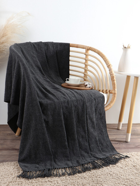 Изображение товара Плед Этель Coal 10865011 (135х180, темно-серый)