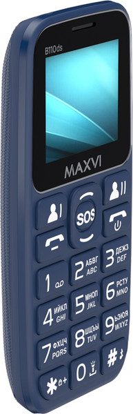 Изображение товара Мобильный телефон Maxvi B110ds (синий+ЗУ)