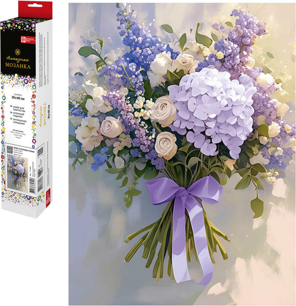 Изображение товара Набор алмазной вышивки Феникс+ Букет в лиловых тонах / 71366