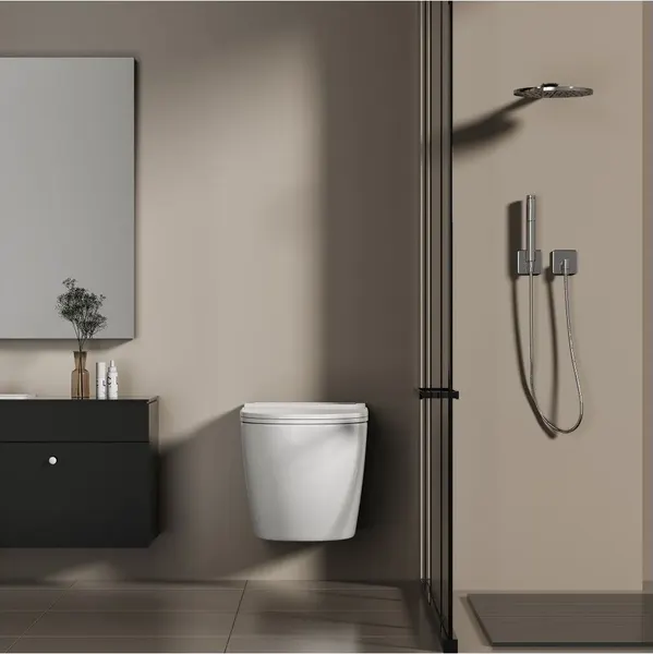 Изображение товара Унитаз подвесной Abber Bequem AC1126P (белый, с импульсным смывом)