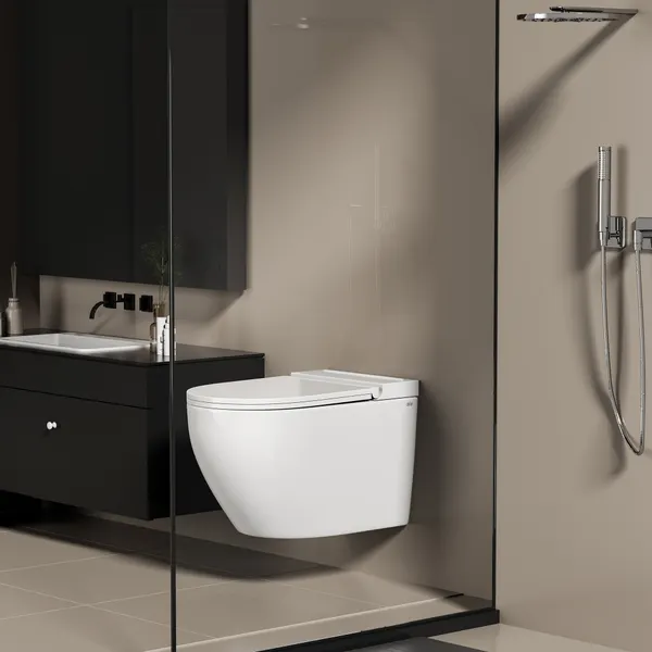 Изображение товара Унитаз подвесной Abber Bequem AC1126P (белый, с импульсным смывом)