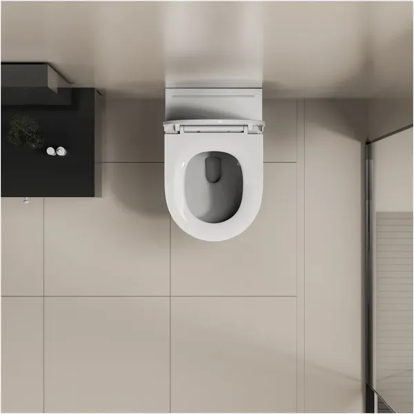 Изображение товара Унитаз подвесной Abber Bequem AC1126P (белый, с импульсным смывом)