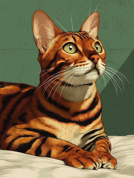 Изображение товара Набор алмазной вышивки Феникс+ Бенгальский кот / 71373