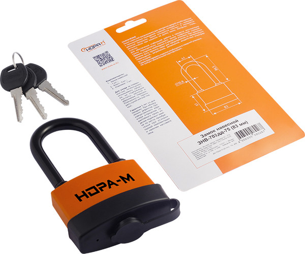 Изображение товара Замок навесной Нора-М ЗНВ-702дд-83мм (3кл.)