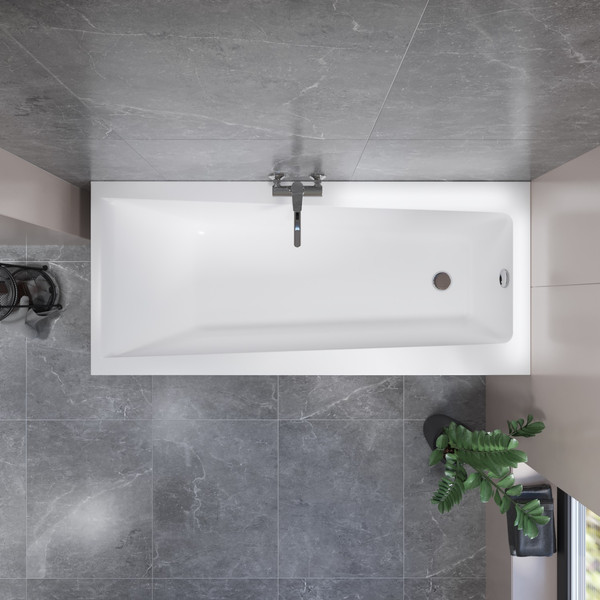 Изображение товара Ванна акриловая Lauter Versailles 170x75 / 21070075 (с ножками, лицевым экраном и сифоном 21Y11020 хром)