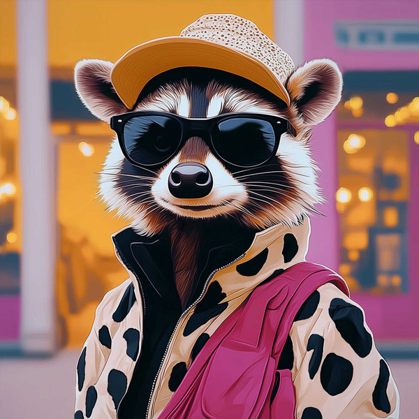 Изображение товара Набор алмазной вышивки Феникс+ Енот на стиле / 71403