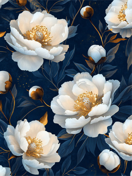 Изображение товара Набор алмазной вышивки Феникс+ Белые маки / 71440