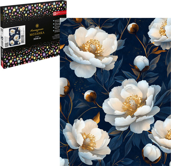 Изображение товара Набор алмазной вышивки Феникс+ Белые маки / 71440