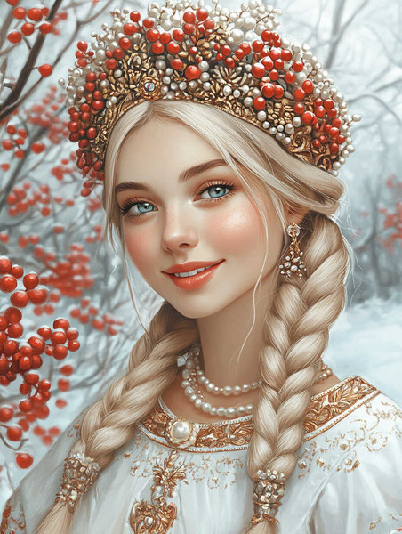 Изображение товара Набор алмазной вышивки Феникс+ Русская краса / 71442