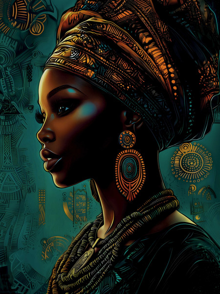 Изображение товара Набор алмазной вышивки Феникс+ Африканка / 71443