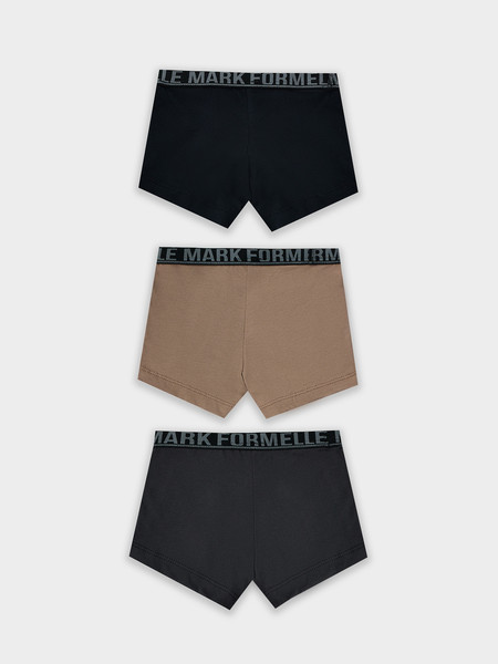 Изображение товара Комплект трусов детских Mark Formelle 413345-3 (р.92/98-52-48, коричневый/обсидиан/черный)