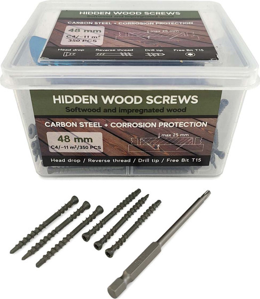 Изображение товара Саморез Finka Hidden Wood Screws C4 48mm (350шт)