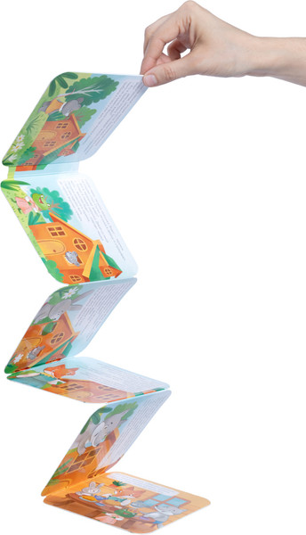 Изображение товара Развивающая книга Десятое королевство Книжка-раскладушка Теремок / 05828, твердая обложка