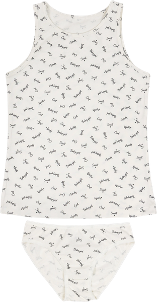 Изображение товара Комплект бельевой детский Mark Formelle 447006 (р.140-68, слова на светло-молочном)