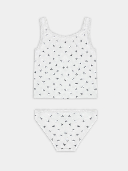 Изображение товара Комплект бельевой детский Mark Formelle 447008 (р.164-84, бантики на белоснежном)