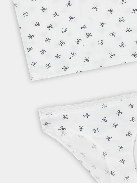 Изображение товара Комплект бельевой детский Mark Formelle 447008 (р.164-84, бантики на белоснежном)