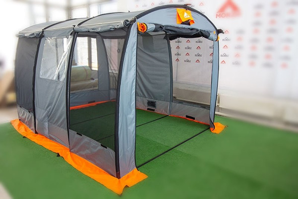 Изображение товара Палатка-баня MORZH Shelter (серо-оранжевый)