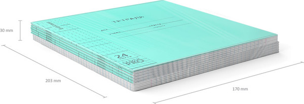 Изображение товара Тетрадь Erich Krause Классика CoverPrо Vivid Fizzy / 56428 (24л, бирюзовый)