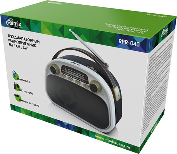 Изображение товара Радиоприемник Ritmix RPR-040 (белый)
