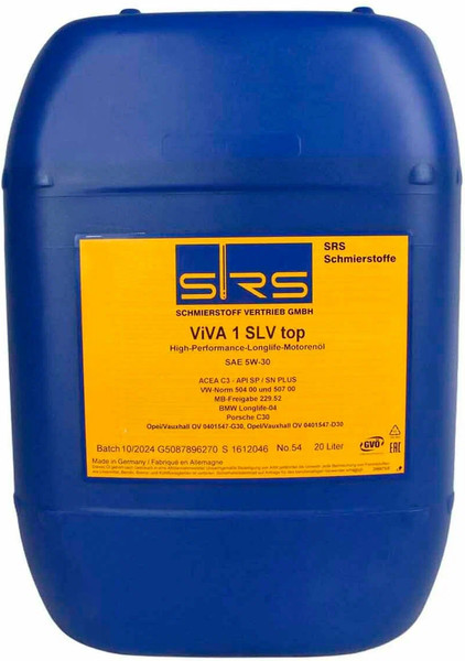 Изображение товара Моторное масло SRS Viva 1 SLV Top 5W-30 (20л)