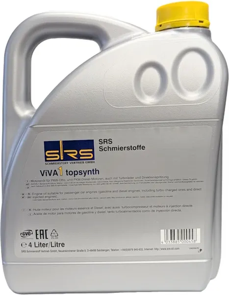 Изображение товара Моторное масло SRS Viva 1 Topsynth 5W-40 (4л)