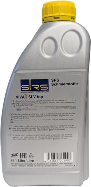 Изображение товара Моторное масло SRS Viva 1 SLV Top 5W-30 (1л)