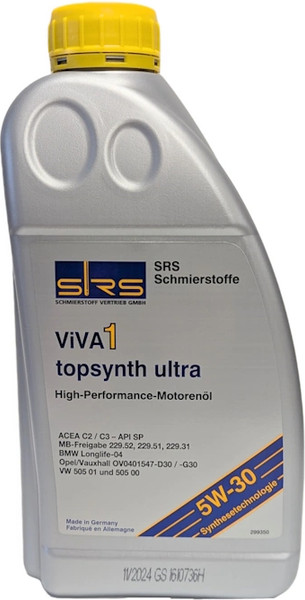 Изображение товара Моторное масло SRS Viva 1 Topsynth Ultra 5W-30 (1л)