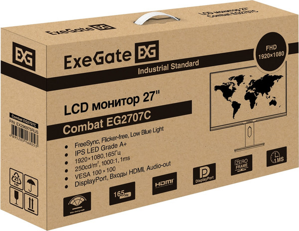 Изображение товара Монитор ExeGate Combat EG2707C (EX296975RUS)