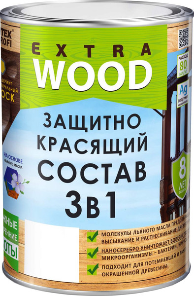 Изображение товара Защитно-декоративный состав Farbitex Profi Wood Extra 3в1 (750мл, орегон)