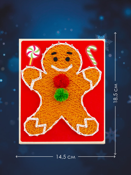 Изображение товара Набор для творчества «изонить» Woody Цвик-арт. Пряничный человечек / 08866