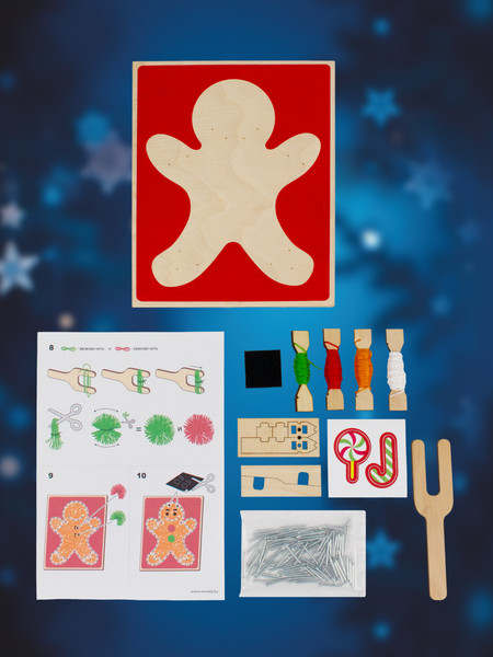 Изображение товара Набор для творчества «изонить» Woody Цвик-арт. Пряничный человечек / 08866