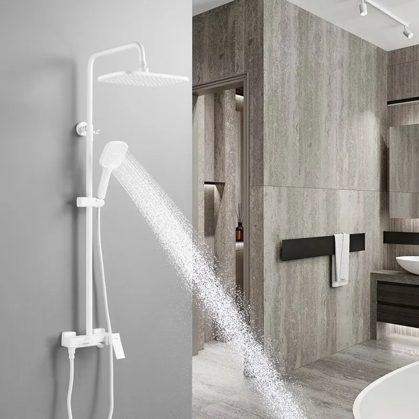 Изображение товара Душевая система со смесителем Shevanik S4036C (белый)