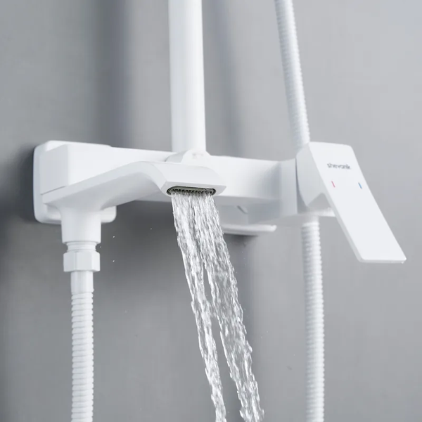 Изображение товара Душевая система со смесителем Shevanik S4036C (белый)