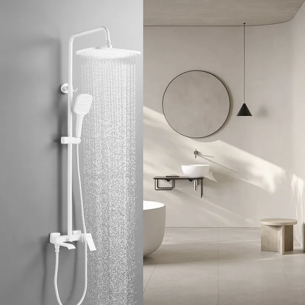 Изображение товара Душевая система со смесителем Shevanik S4036C (белый)