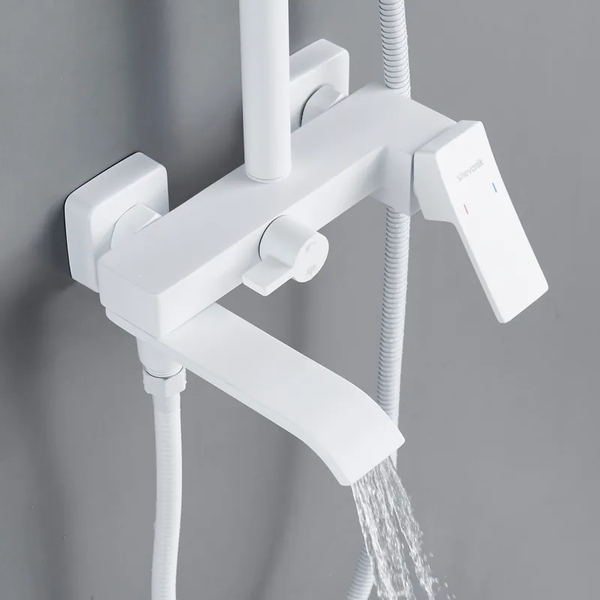 Изображение товара Душевая система со смесителем Shevanik S4036C (белый)