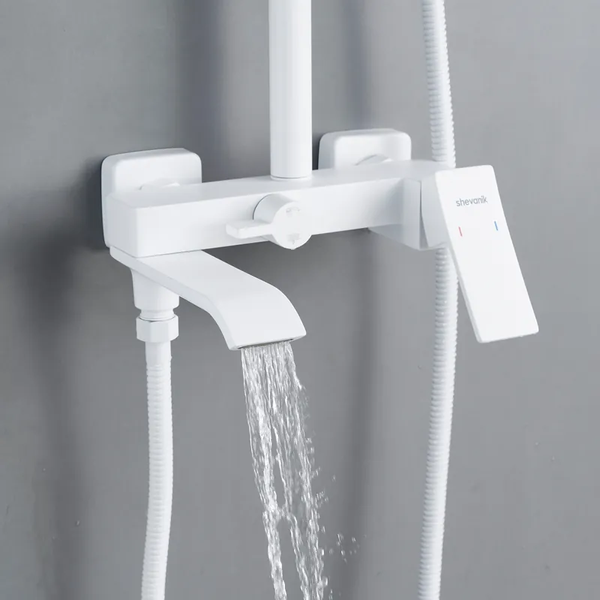 Изображение товара Душевая система со смесителем Shevanik S4036C (белый)