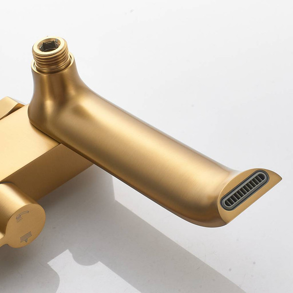 Изображение товара Душевая система со смесителем Shevanik S4136G (золотой сатин)