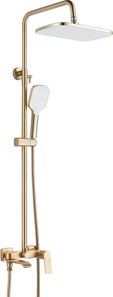 Изображение товара Душевая система со смесителем Shevanik S4136G (золотой сатин)