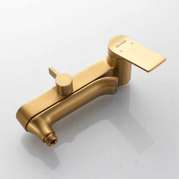 Изображение товара Душевая система со смесителем Shevanik S4136G (золотой сатин)