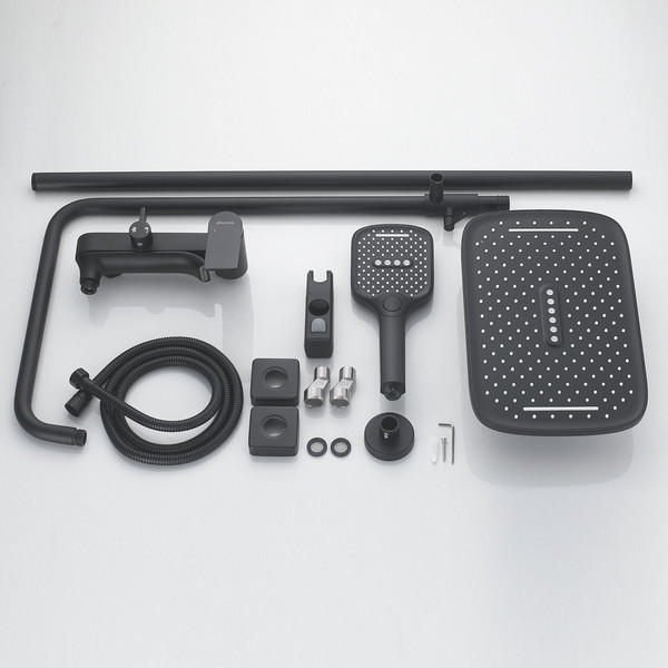 Изображение товара Душевая система со смесителем Shevanik S4136H (черный)