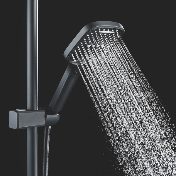 Изображение товара Душевая система со смесителем Shevanik S4136H (черный)
