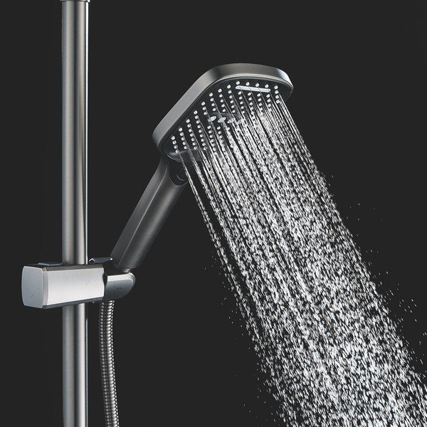 Изображение товара Душевая система со смесителем Shevanik S4136T (оружейная сталь)