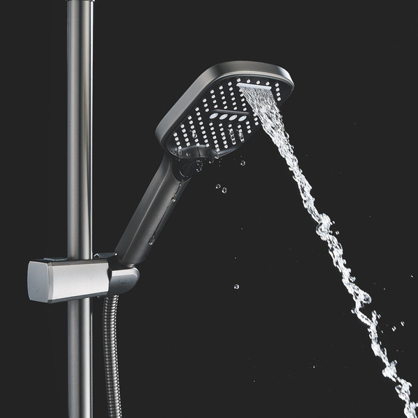 Изображение товара Душевая система со смесителем Shevanik S4136T (оружейная сталь)