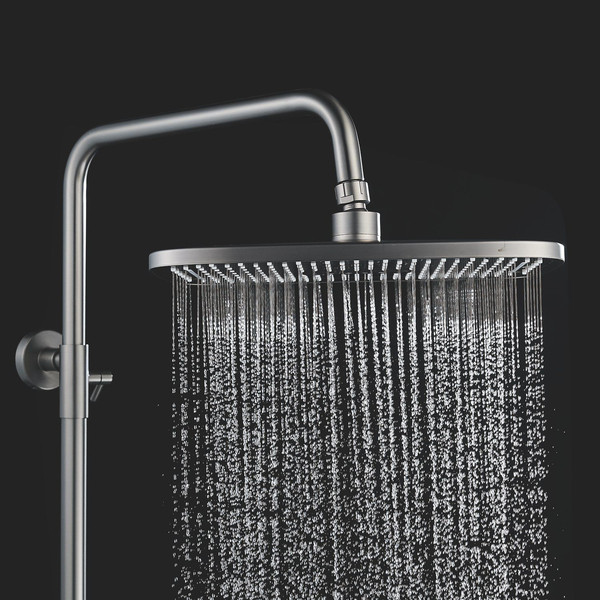 Изображение товара Душевая система со смесителем Shevanik S4136T (оружейная сталь)