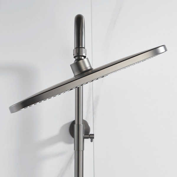 Изображение товара Душевая система со смесителем Shevanik S4136T (оружейная сталь)