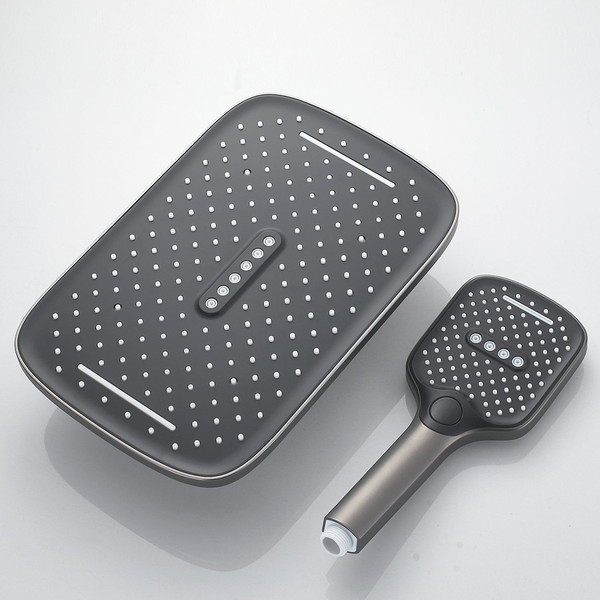 Изображение товара Душевая система со смесителем Shevanik S4136T (оружейная сталь)