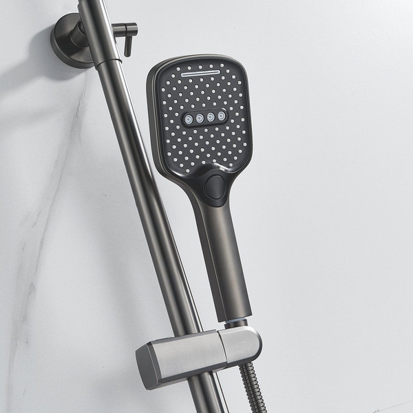 Изображение товара Душевая система со смесителем Shevanik S4136T (оружейная сталь)